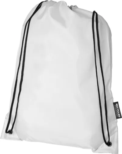 Sac à dos RPET Oriole avec cordon de serrage 5L coloris blanc
