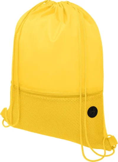 Sac à dos Oriole avec cordon, en maille filet 5L coloris jaune