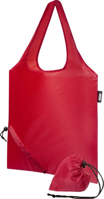 Sac shopping pliable Sabia en PET recyclé 7L coloris rouge
