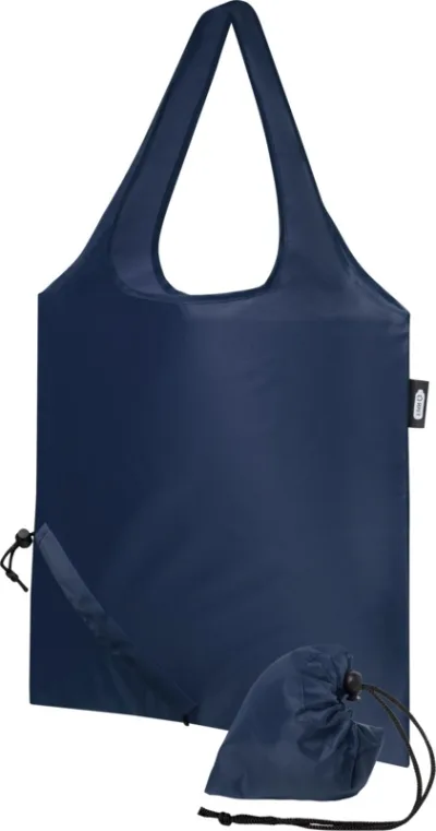 Sac shopping pliable Sabia en PET recyclé 7L coloris marine