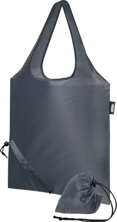 Sac shopping pliable Sabia en PET recyclé 7L coloris charbon