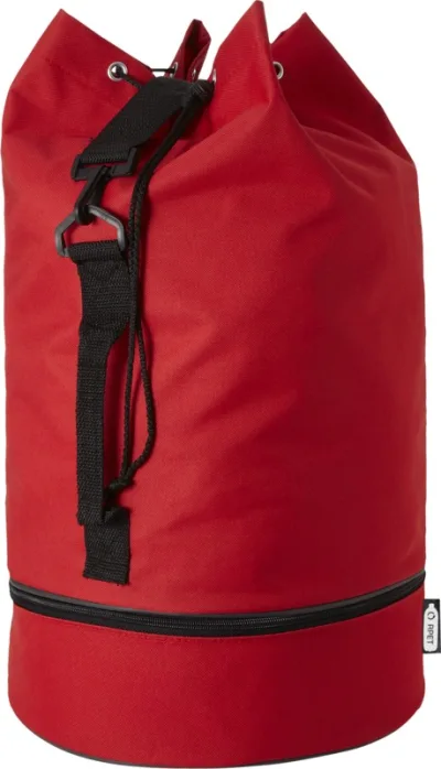 Sac marin Retrend en plastique recyclé 35L coloris rouge