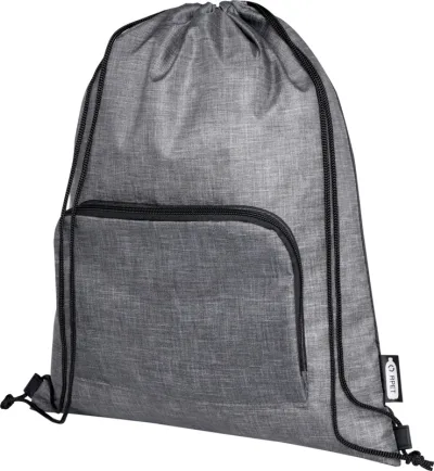 Sac pliable 7 L recyclé avec cordon de serrage Ash personnalisé avec votre logo — sac publicitaire Perstil Lyon