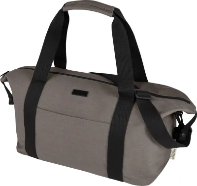 Sac de sport Joey de 25 L en toile recyclée GRS coloris gris