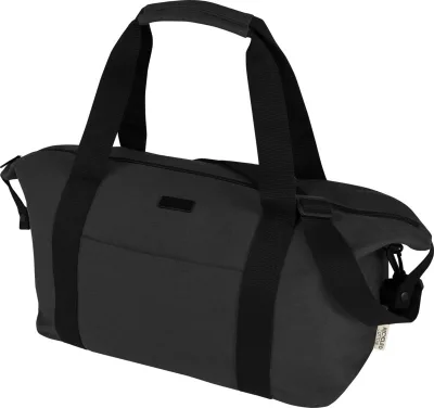 Sac de sport Joey de 25 L en toile recyclée GRS coloris noir