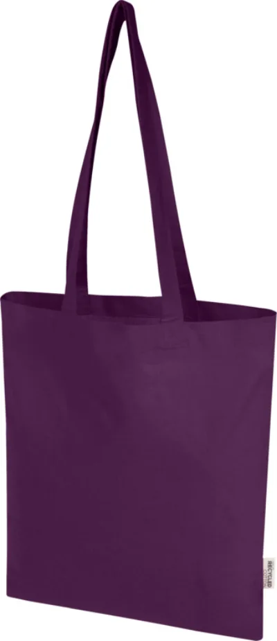 Sac shopping Madras Blend en coton recyclé GRS 140 g/m² coloris violet