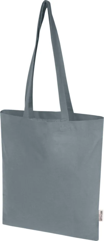 Sac shopping Madras Blend en coton recyclé GRS 140 g/m² coloris gris