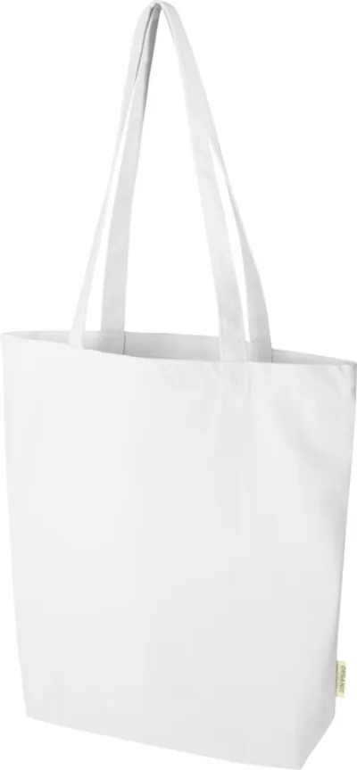 Sac shopping Odisha de 10 L bio certifié OCS 270 g/m² coloris blanc