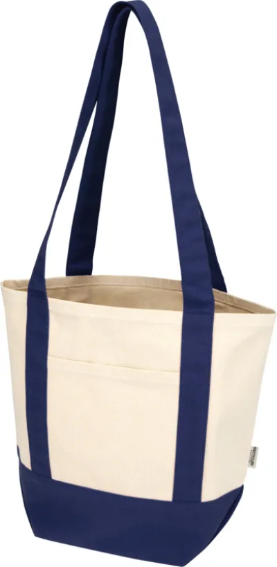 Mini sac shopping Sam en coton recyclé GRS 320 g/m2 coloris marine