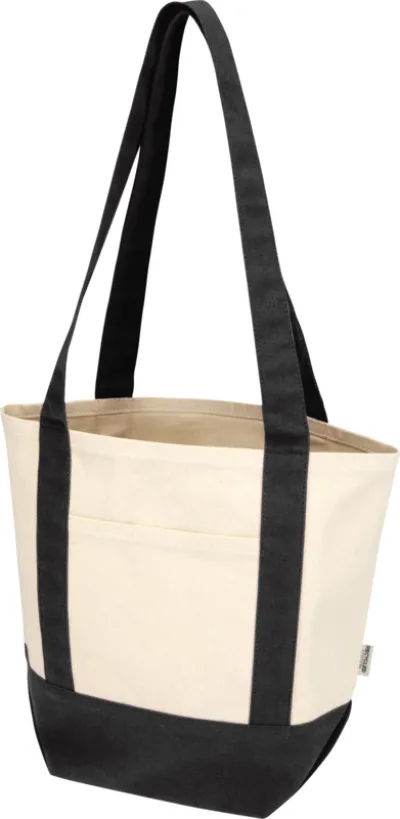 Mini sac shopping Sam en coton recyclé GRS 320 g/m2 coloris noir