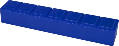 Pilulier semainier multi-vitamines Dose coloris bleu