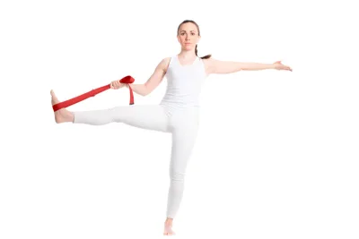 Sangle de yoga Virabha en RPET coloris rouge