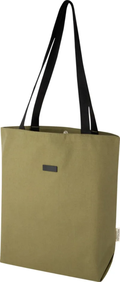 Sac shopping Joey de 14 L  en toile recyclée GRS coloris olive
