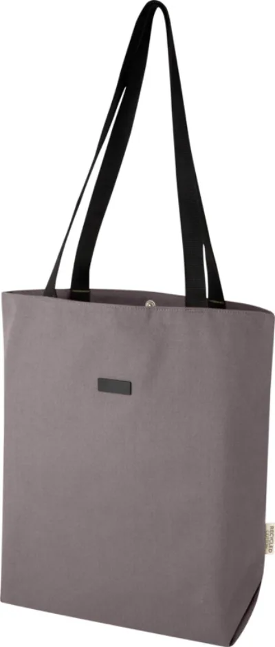 Sac shopping Joey de 14 L  en toile recyclée GRS coloris gris