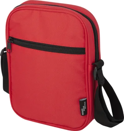 Sac bandoulière Byron de 2 L recyclé certifié GRS coloris rouge