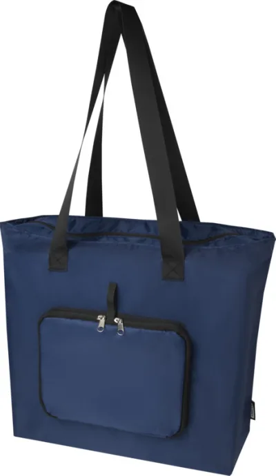 Sac shopping pliable EcoFold de 16 L en RPET coloris marine