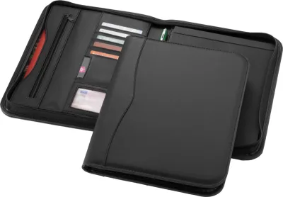 Conférencier A4 zippé Ebony personnalisé avec logo — Perstil Lyon