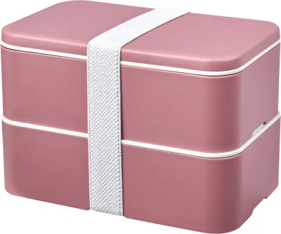 Boite repas 700+700 ml MIYO Renew à deux blocs coloris rose
