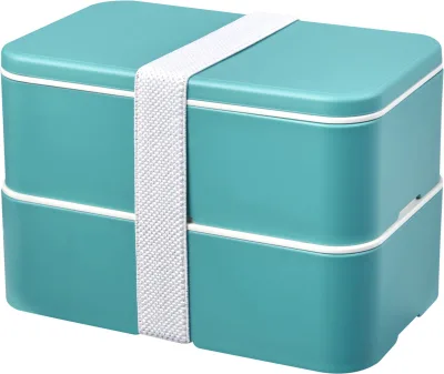 Boite repas 700+700 ml MIYO Renew à deux blocs coloris bleu récif