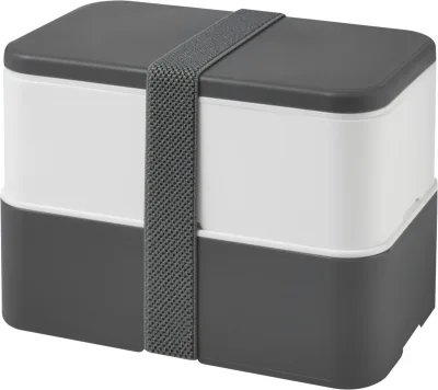 Lunch box MIYO 700+700 ml à deux blocs coloris gris